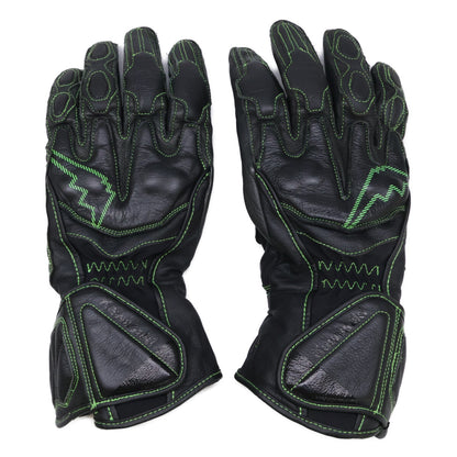 KUSHITANI Kawasaki GP Zest Winter Gloves Black/Green Size L