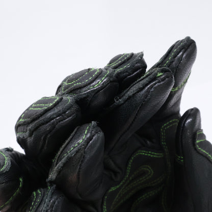 KUSHITANI Kawasaki GP Zest Winter Gloves Black/Green Size L