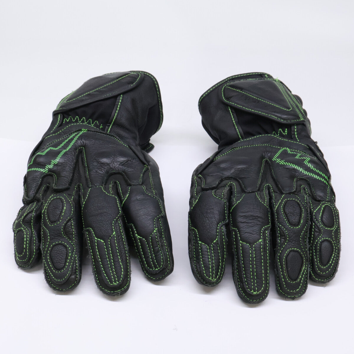 KUSHITANI Kawasaki GP Zest Winter Gloves Black/Green Size L