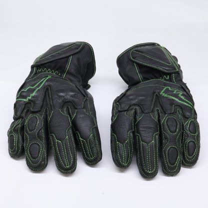 KUSHITANI Kawasaki GP Zest Winter Gloves Black/Green Size L