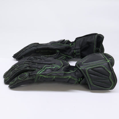 KUSHITANI Kawasaki GP Zest Winter Gloves Black/Green Size L