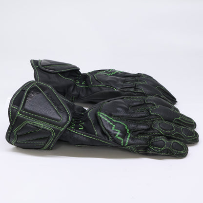 KUSHITANI Kawasaki GP Zest Winter Gloves Black/Green Size L
