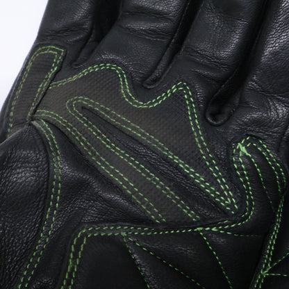 KUSHITANI Kawasaki GP Zest Winter Gloves Black/Green Size L