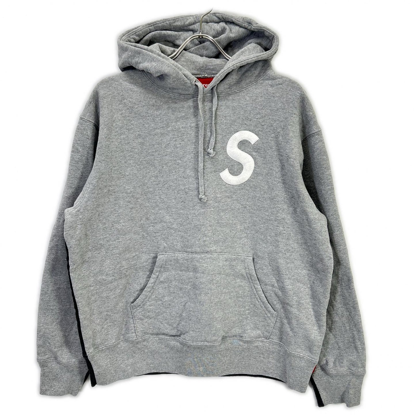 Supreme 21AW S Logo Split Hooded Sweatshirt Gray Size S