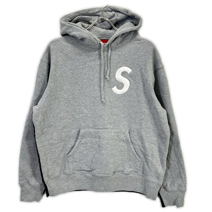 Supreme 21AW S Logo Split Hooded Sweatshirt Gray Size S