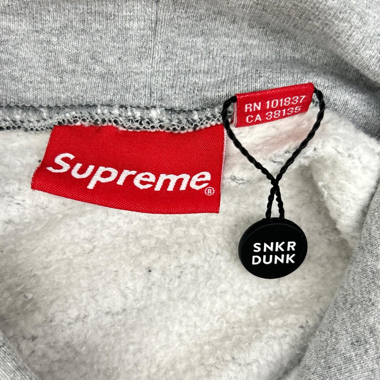 Supreme 21AW S Logo Split Hooded Sweatshirt Gray Size S