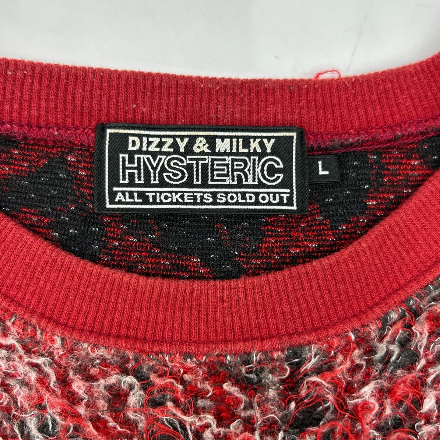 HYSTERIC GLAMOUR Metal Logo Sweatshirt Red Size L