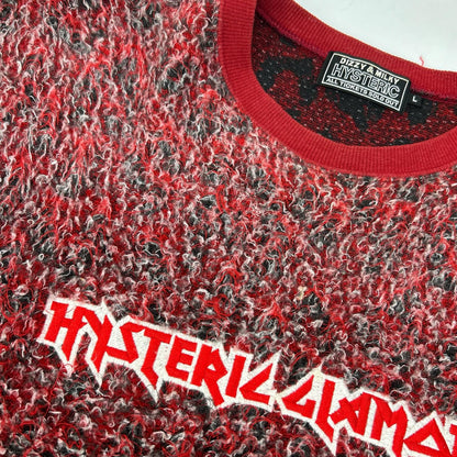 HYSTERIC GLAMOUR Metal Logo Sweatshirt Red Size L