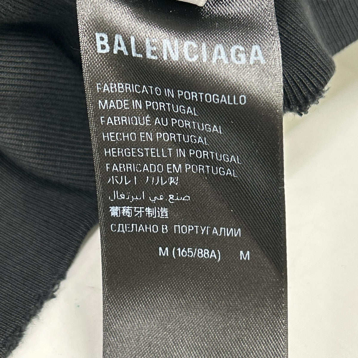 BALENCIAGA '23 BB Print Damaged Pullover Hoodie Black Size M