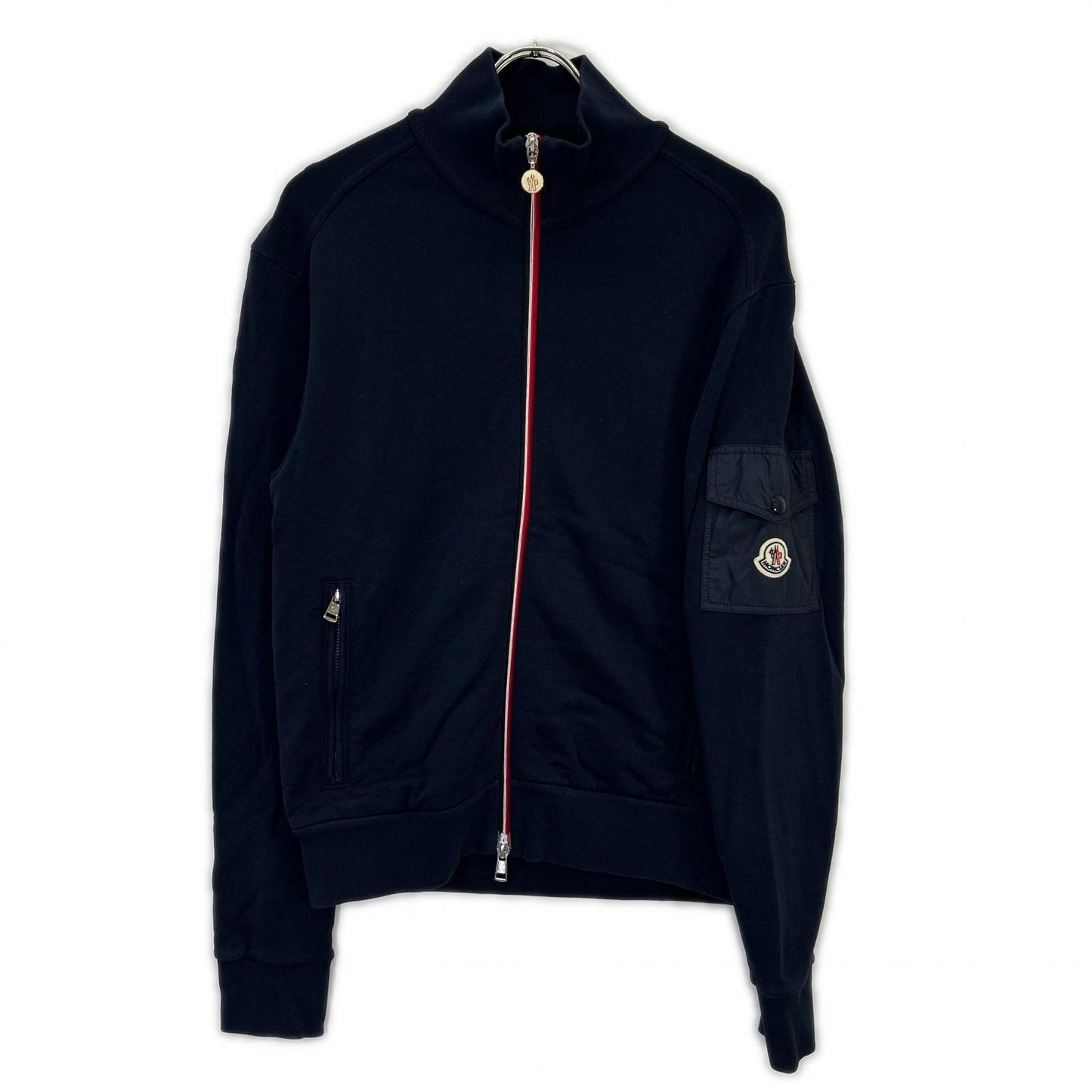 MONCLER Zip-Up Cotton Blouson Navy Size XS