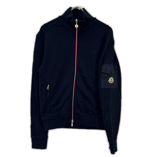 MONCLER Zip-Up Cotton Blouson Navy Size XS