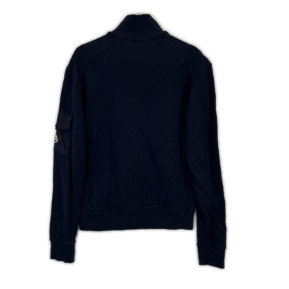 MONCLER Zip-Up Cotton Blouson Navy Size XS
