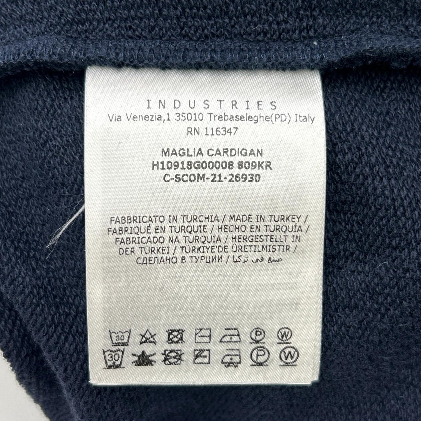 MONCLER Zip-Up Cotton Blouson Navy Size XS