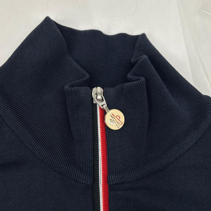MONCLER Zip-Up Cotton Blouson Navy Size XS