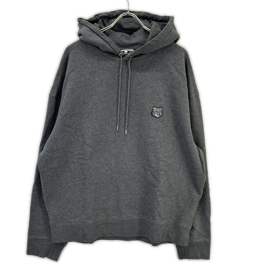 MAISON KITSUNE Fox Head Hoodie Dark Gray Size XL