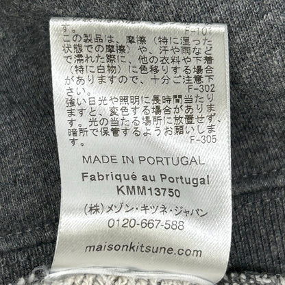 MAISON KITSUNE Fox Head Hoodie Dark Gray Size XL