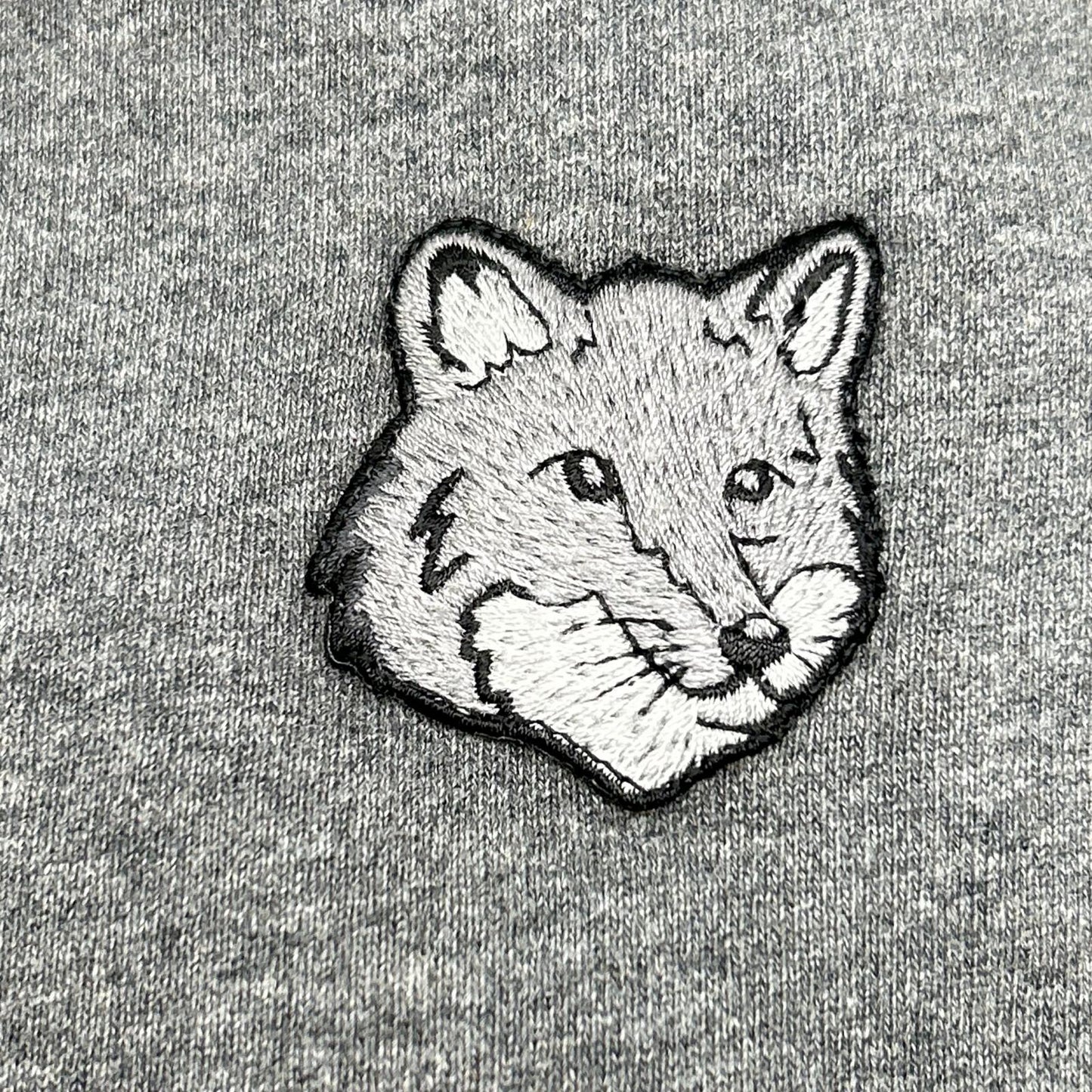 MAISON KITSUNE Fox Head Hoodie Dark Gray Size XL