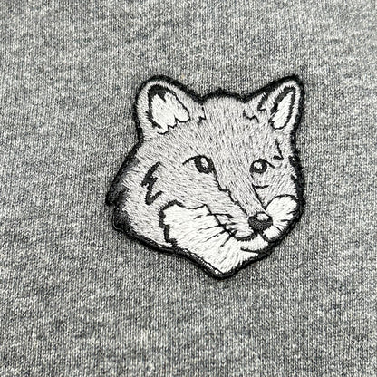 MAISON KITSUNE Fox Head Hoodie Dark Gray Size XL