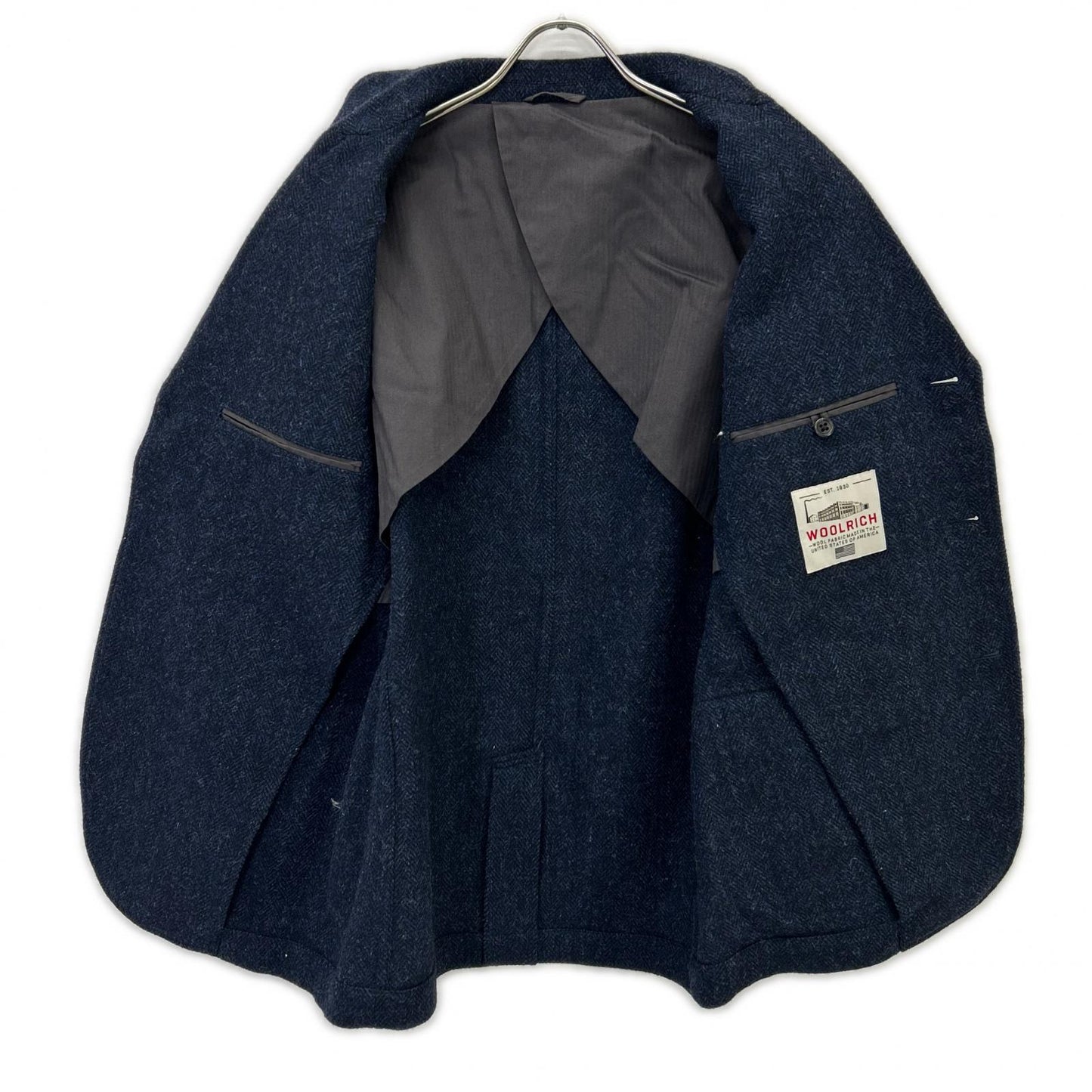 SHIPS x WOOLRICH Herringbone Wool Blazer Gray Size L