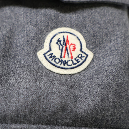 MONCLER MONTGENEVRE Wool Hooded Down Jacket Gray Size 1