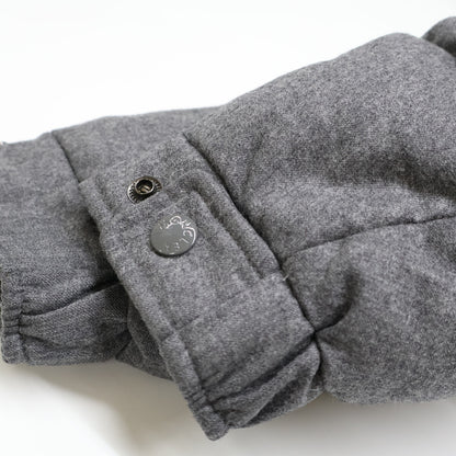 MONCLER MONTGENEVRE Wool Hooded Down Jacket Gray Size 1
