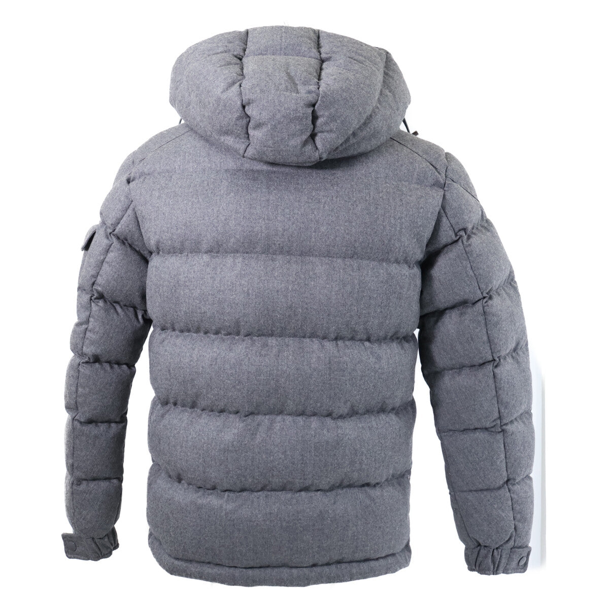 MONCLER MONTGENEVRE Wool Hooded Down Jacket Gray Size 1
