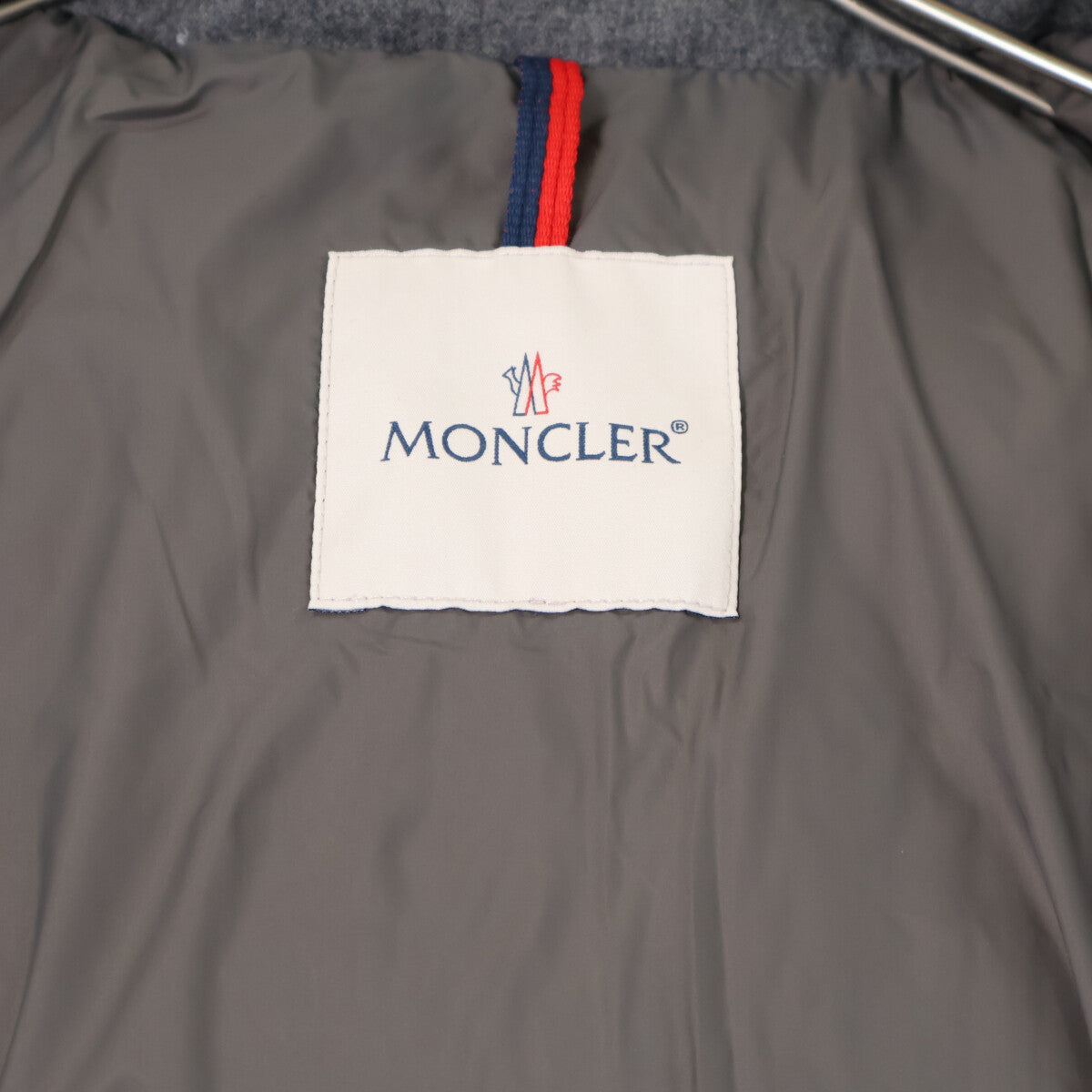 MONCLER MONTGENEVRE Wool Hooded Down Jacket Gray Size 1