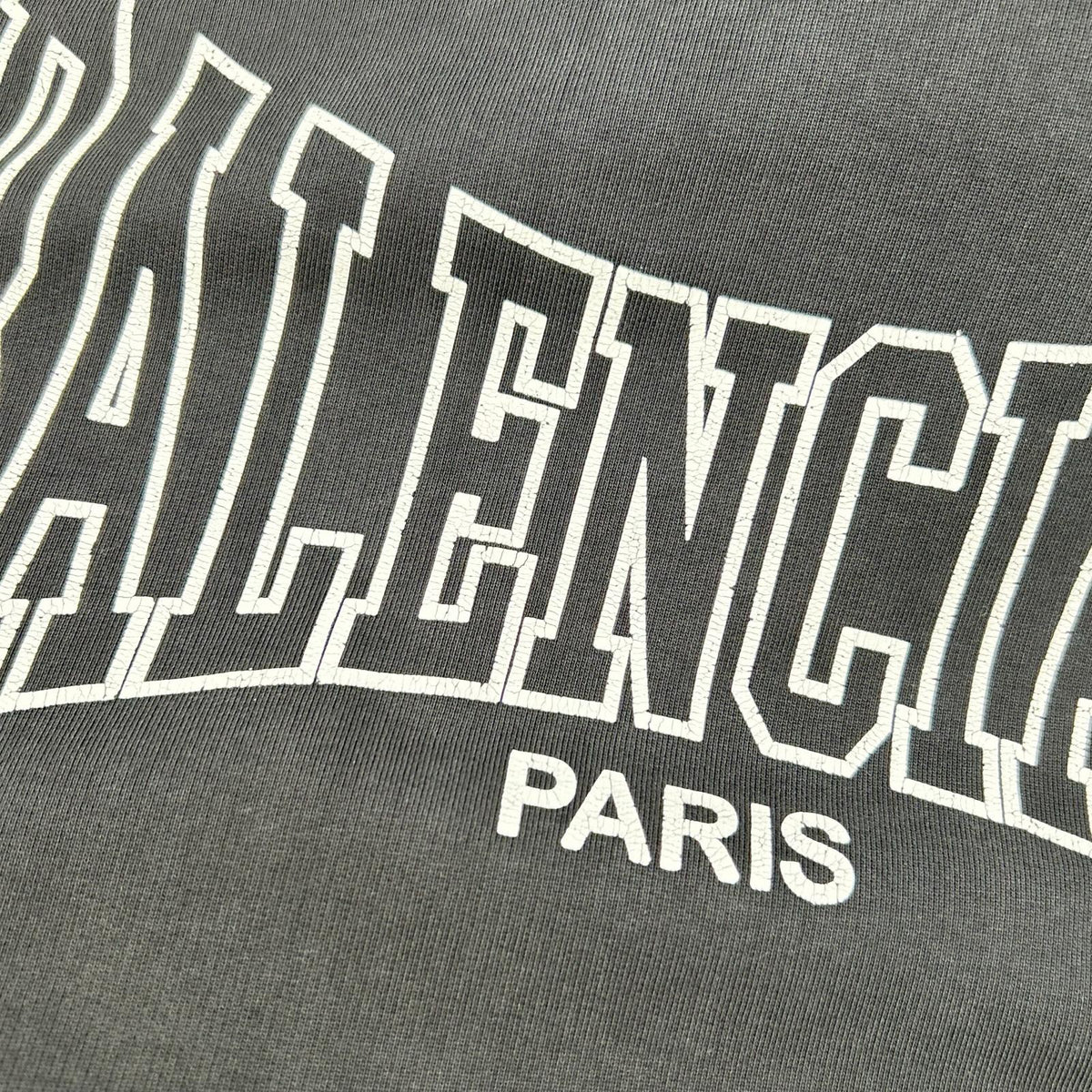 BALENCIAGA 24AW Logo Vintage Print Hoodie Black Size XS