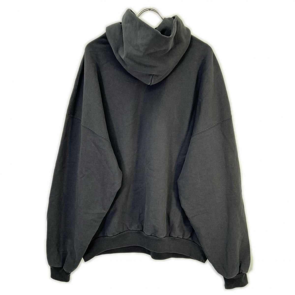 BALENCIAGA 24AW Logo Vintage Print Hoodie Black Size XS
