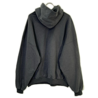BALENCIAGA 24AW Logo Vintage Print Hoodie Black Size XS