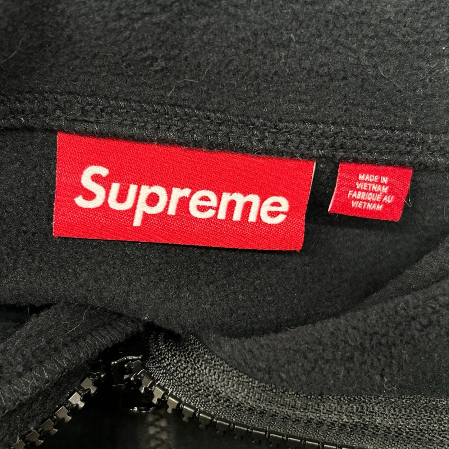 Supreme 24FW Polartec Facemask Half Sweatshirt Black Size XL