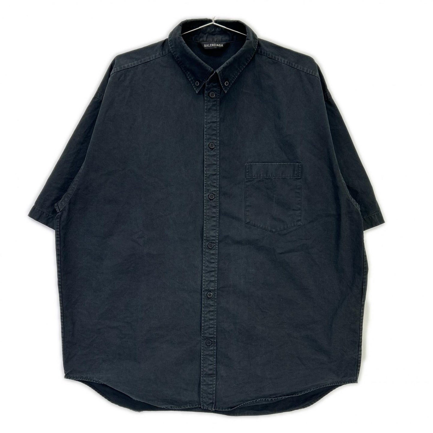 BALENCIAGA 22SS 738761 TNM60 S/S Shirt Black Size 37
