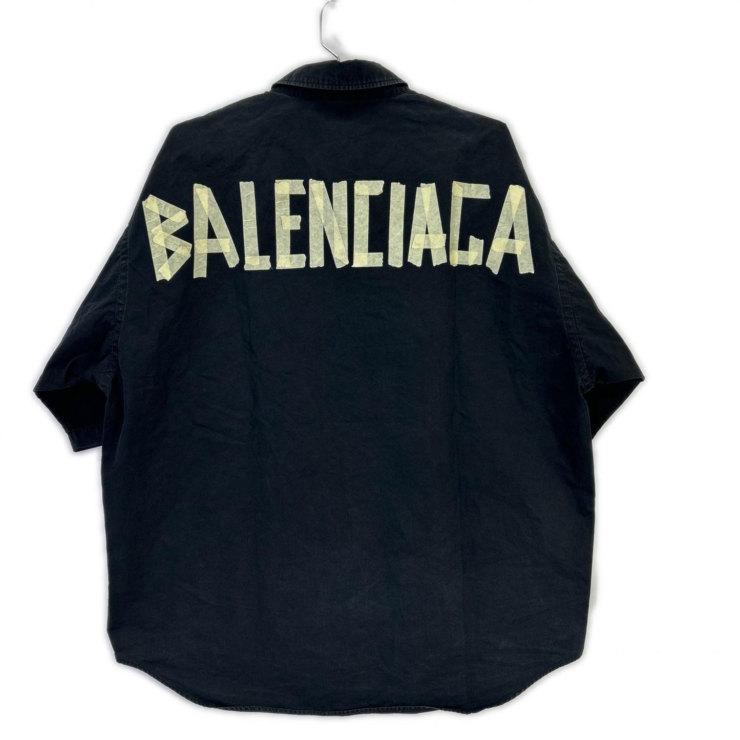 BALENCIAGA 22SS 738761 TNM60 S/S Shirt Black Size 37