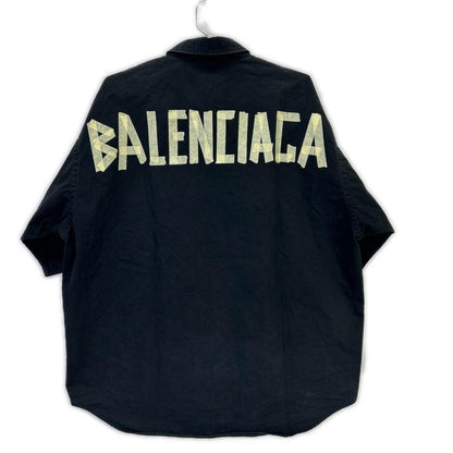BALENCIAGA 22SS 738761 TNM60 S/S Shirt Black Size 37