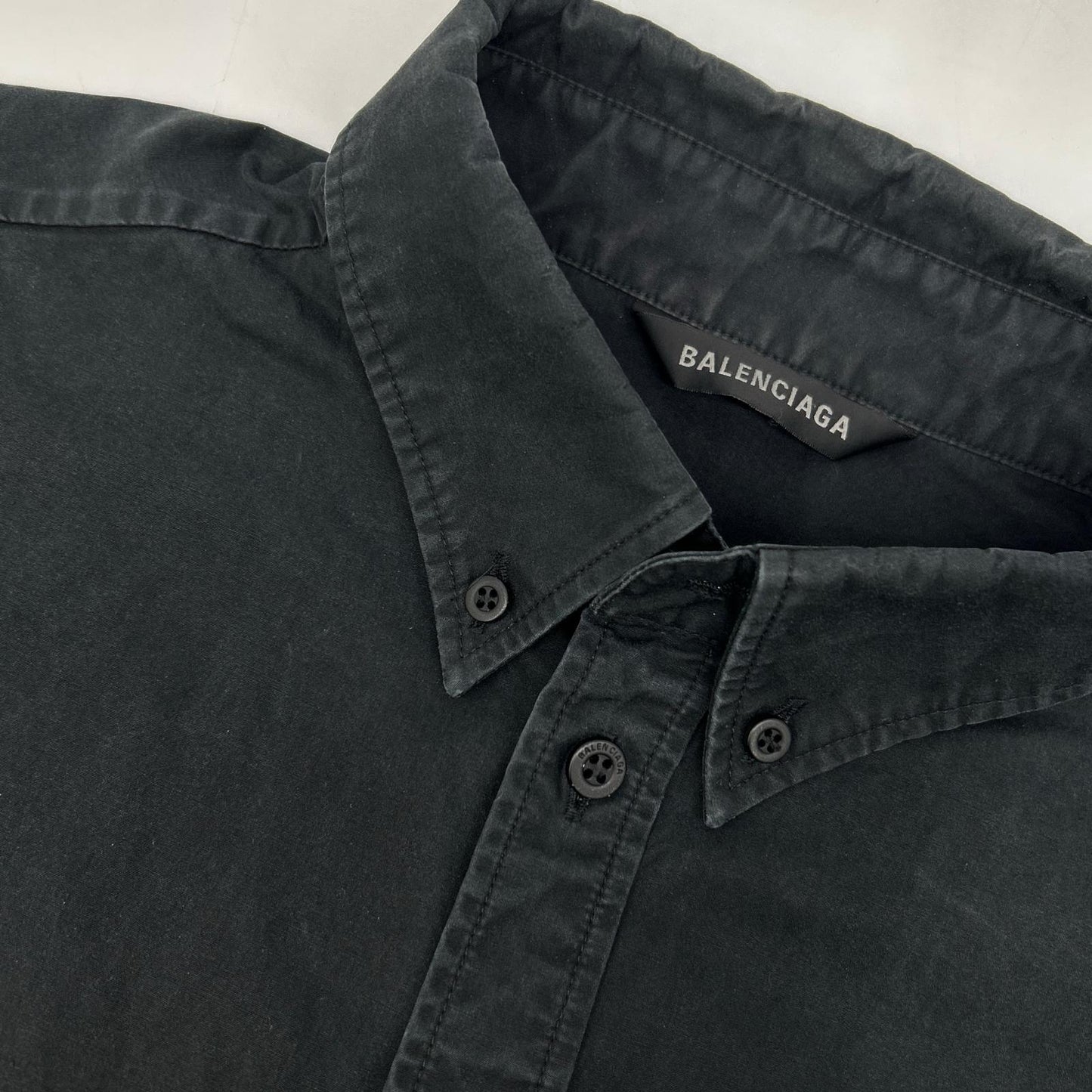 BALENCIAGA 22SS 738761 TNM60 S/S Shirt Black Size 37