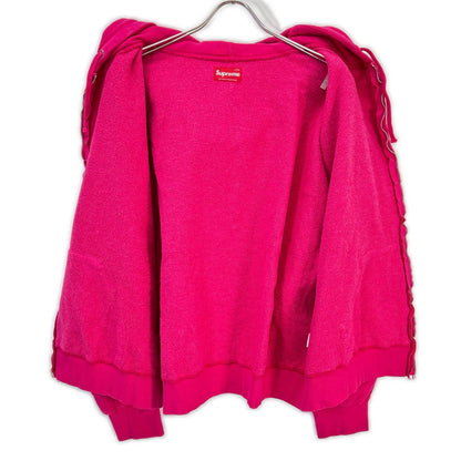 Supreme 25FW Small Box Zip Up Hooded Sweatshirt Pink Size X