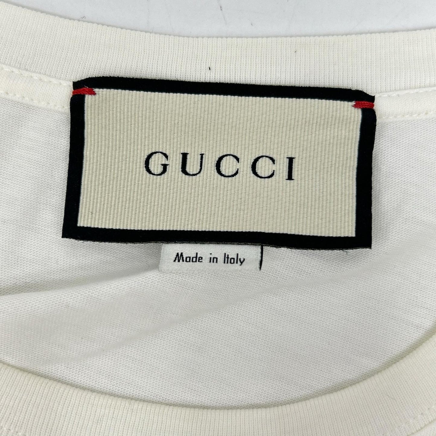 GUCCI 615044 Pig Embroidery T-Shirt White Size L