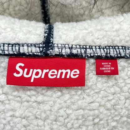 Supreme 25FW Faux Fur Zip Up Hooded Sweatshirt Navy Size L