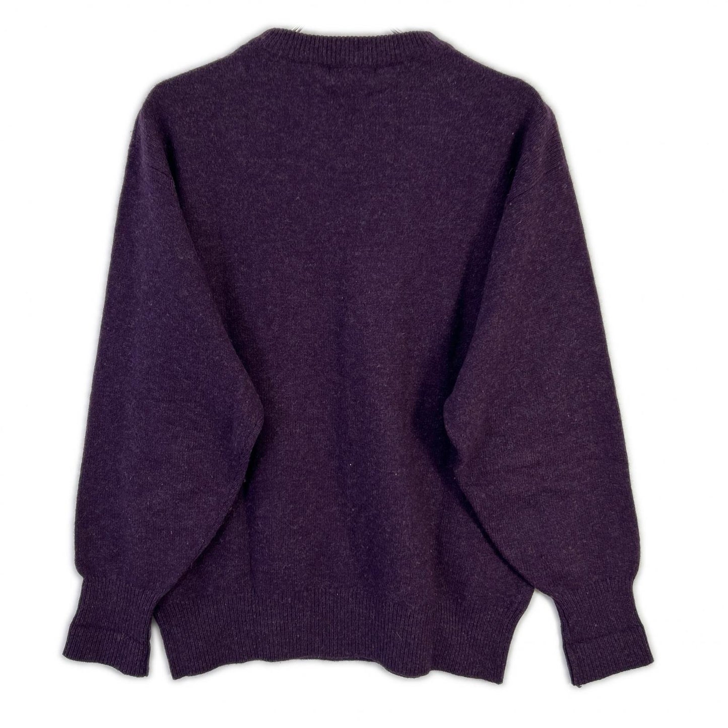 YvesSaintLaurent YSL Embroidered Wool Sweater Purple Size L