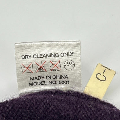 YvesSaintLaurent YSL Embroidered Wool Sweater Purple Size L