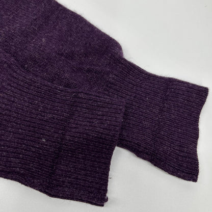 YvesSaintLaurent YSL Embroidered Wool Sweater Purple Size L