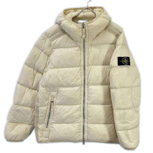 STONE ISLAND 23AW Nylon Stretch Hooded Jacket White Size M