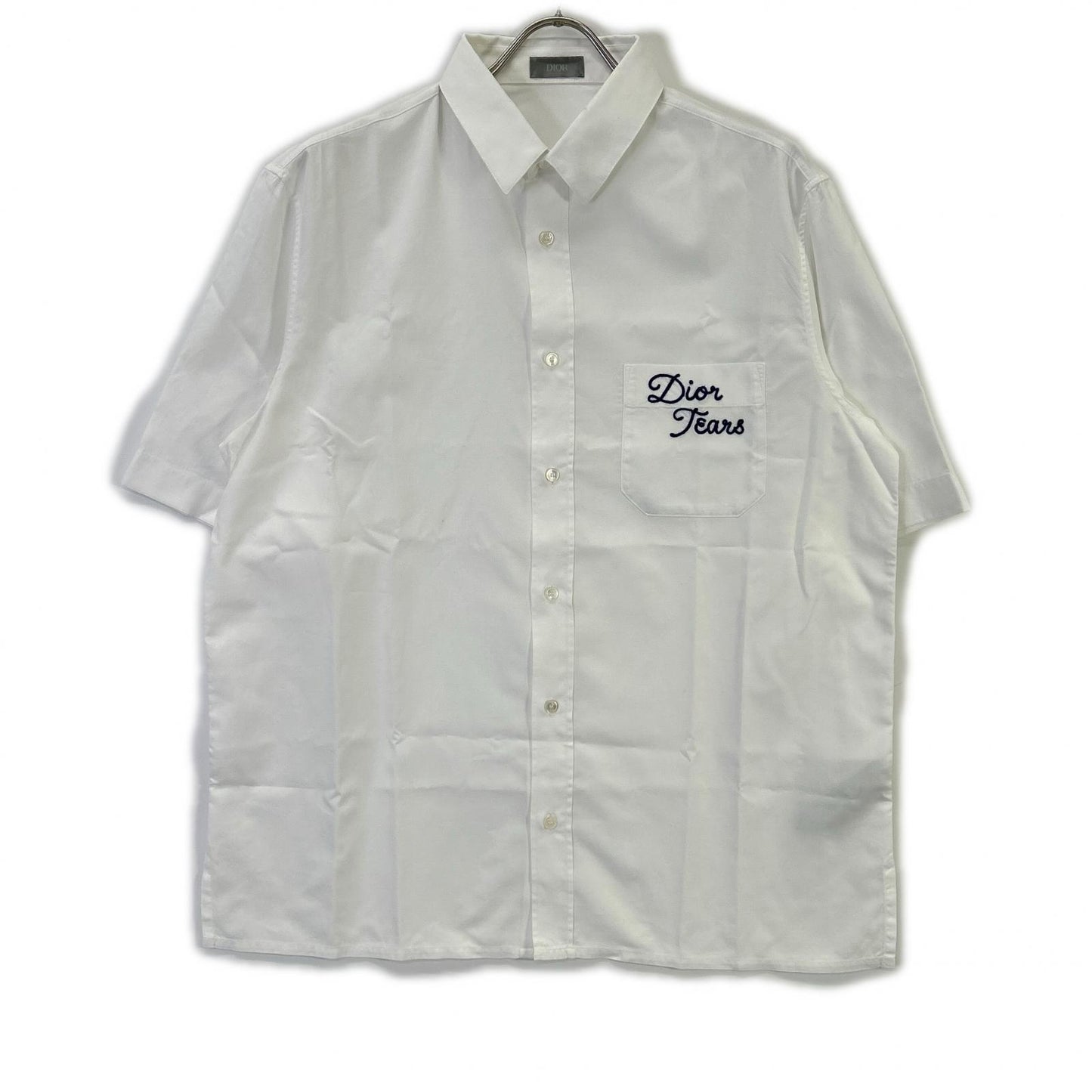 Dior HOMME White Denim Tears Short-Sleeve Shirt Size 40