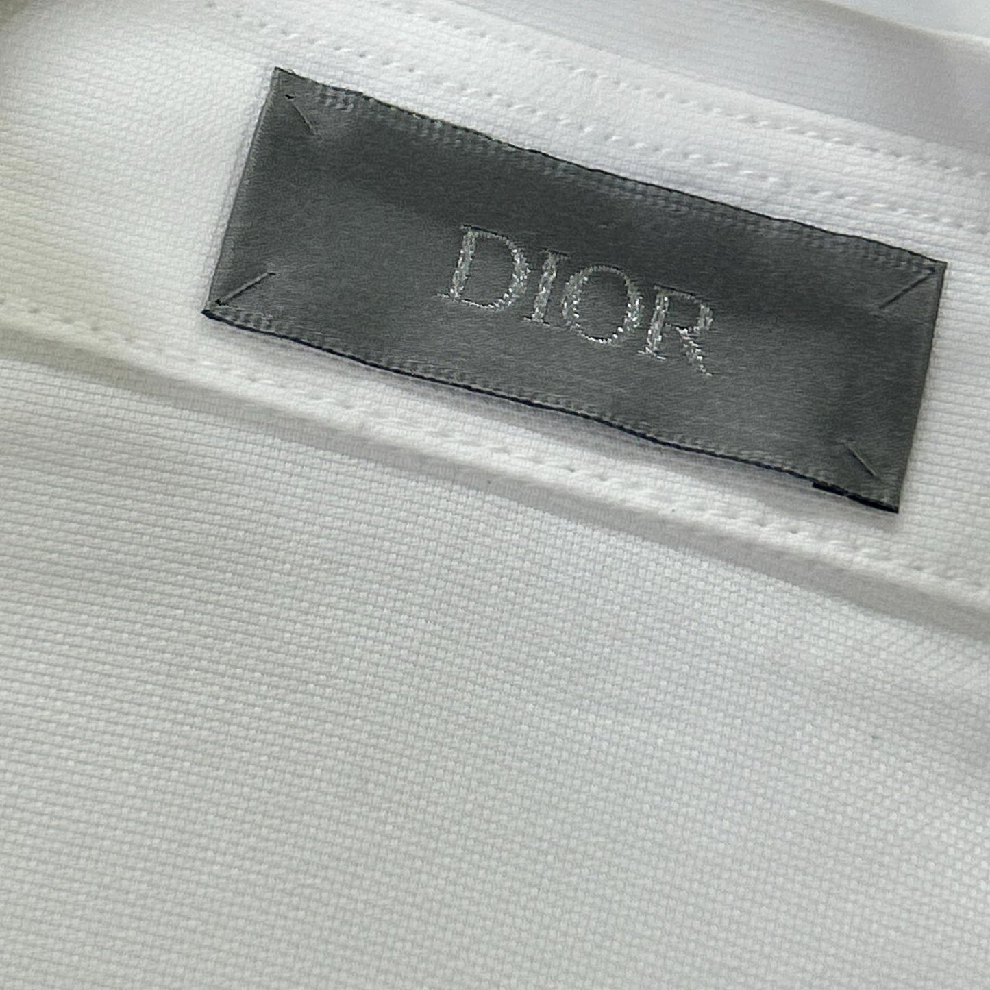Dior HOMME White Denim Tears Short-Sleeve Shirt Size 40
