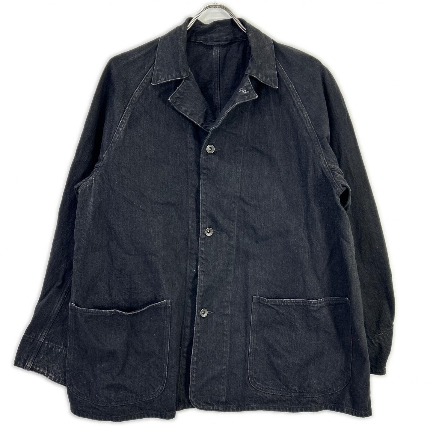 COMOLI Black Denim Work Jacket Size 1