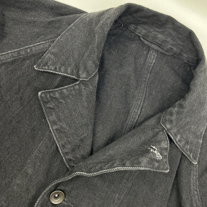 COMOLI Black Denim Work Jacket Size 1