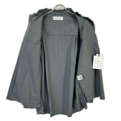 CULLNI Blue-Gray Frill Military Shirt