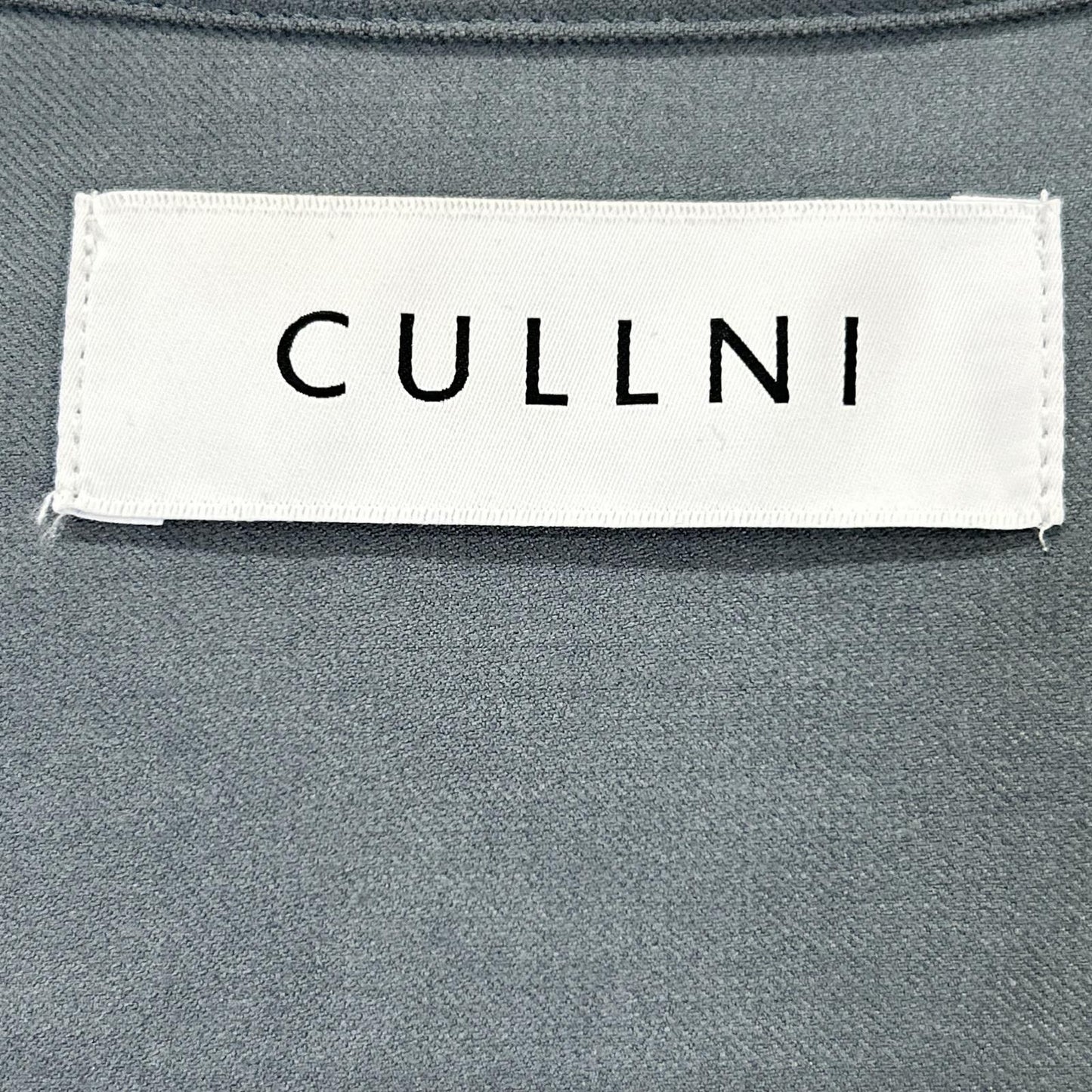 CULLNI Blue-Gray Frill Military Shirt