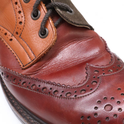 Tricker's Brown Leather Wingtip Brogue Boots Size 71/2