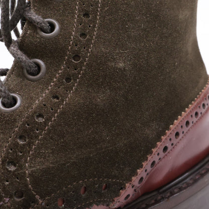 Tricker's Brown Leather Wingtip Brogue Boots Size 71/2